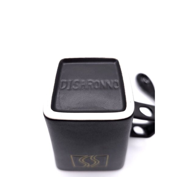 Black & Yellow Disaronno Ceramic Square Coffee Mug With Spoon Holder - Picture 2 of 7